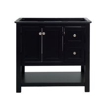 Load image into Gallery viewer, Fresca Manchester 36" Black Traditional Bathroom Cabinet- Fresca