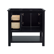 Load image into Gallery viewer, Fresca Manchester 36" Black Traditional Bathroom Cabinet- Fresca