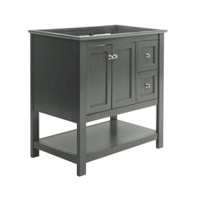 Load image into Gallery viewer, Fresca Manchester Regal 36" Gray Wood Veneer Traditional Bathroom Cabinet- Fresca