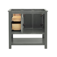 Load image into Gallery viewer, Fresca Manchester Regal 36" Gray Wood Veneer Traditional Bathroom Cabinet- Fresca