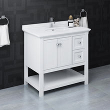 Load image into Gallery viewer, Fresca Manchester 36&quot; White Traditional Bathroom Cabinet w/ Top &amp; Sink- Fresca
