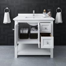 Load image into Gallery viewer, Fresca Manchester 36&quot; White Traditional Bathroom Cabinet w/ Top &amp; Sink- Fresca
