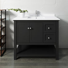 Load image into Gallery viewer, Fresca Manchester 42&quot; Black Traditional Bathroom Cabinet w/ Top &amp; Sink- Fresca