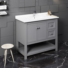 Load image into Gallery viewer, Fresca Manchester 42&quot; Gray Traditional Bathroom Cabinet w/ Top &amp; Sink- Fresca