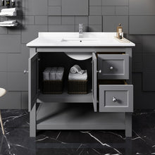 Load image into Gallery viewer, Fresca Manchester 42&quot; Gray Traditional Bathroom Cabinet w/ Top &amp; Sink- Fresca