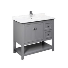Load image into Gallery viewer, Fresca Manchester 42&quot; Gray Traditional Bathroom Cabinet w/ Top &amp; Sink- Fresca