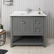 Load image into Gallery viewer, Fresca Manchester Regal 42&quot; Gray Wood Veneer Traditional Bathroom Cabinet w/ Top &amp; Sink- Fresca