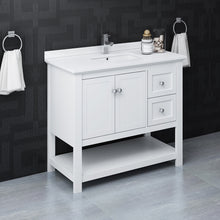 Load image into Gallery viewer, Fresca Manchester 42&quot; White Traditional Bathroom Cabinet w/ Top &amp; Sink- Fresca