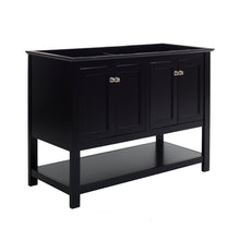 Load image into Gallery viewer, Fresca Manchester 48&quot; Black Traditional Double Sink Bathroom Cabinet- Fresca