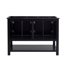 Load image into Gallery viewer, Fresca Manchester 48&quot; Black Traditional Double Sink Bathroom Cabinet- Fresca