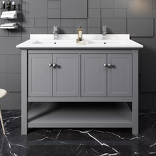 Load image into Gallery viewer, Fresca Manchester 48&quot; Gray Traditional Bathroom Cabinet w/ Top &amp; Sink- Fresca