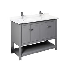 Load image into Gallery viewer, Fresca Manchester 48&quot; Gray Traditional Bathroom Cabinet w/ Top &amp; Sink- Fresca