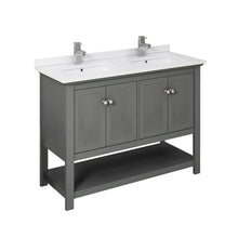 Load image into Gallery viewer, Fresca Manchester Regal 48&quot; Gray Wood Veneer Traditional Bathroom Cabinet w/ Top &amp; Sink- Fresca