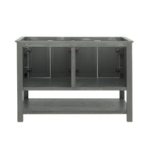 Load image into Gallery viewer, Fresca Manchester Regal 48&quot; Gray Wood Veneer Traditional Double Sink Bathroom Cabinet- Fresca