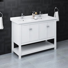 Load image into Gallery viewer, Fresca Manchester 48&quot; White Traditional Bathroom Cabinet w/ Top &amp; Sink- Fresca