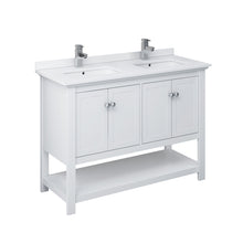 Load image into Gallery viewer, Fresca Manchester 48&quot; White Traditional Bathroom Cabinet w/ Top &amp; Sink- Fresca