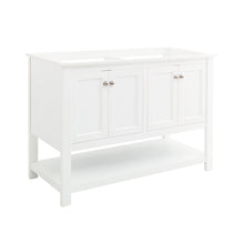 Load image into Gallery viewer, Fresca Manchester 48&quot; White Traditional Double Sink Bathroom Cabinet- Fresca