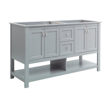 Load image into Gallery viewer, Fresca Manchester 60&quot; Gray Traditional Double Sink Bathroom Cabinet- Fresca
