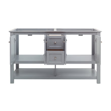 Load image into Gallery viewer, Fresca Manchester 60&quot; Gray Traditional Double Sink Bathroom Cabinet- Fresca