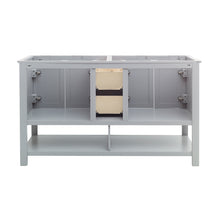 Load image into Gallery viewer, Fresca Manchester 60&quot; Gray Traditional Double Sink Bathroom Cabinet- Fresca