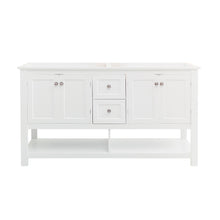 Load image into Gallery viewer, Fresca Manchester 60&quot; White Traditional Double Sink Bathroom Cabinet- Fresca