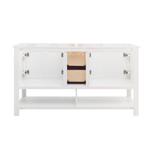 Load image into Gallery viewer, Fresca Manchester 60&quot; White Traditional Double Sink Bathroom Cabinet- Fresca