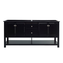 Load image into Gallery viewer, Fresca Manchester 72&quot; Black Traditional Double Sink Bathroom Cabinet- Fresca