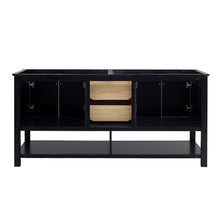 Load image into Gallery viewer, Fresca Manchester 72&quot; Black Traditional Double Sink Bathroom Cabinet- Fresca