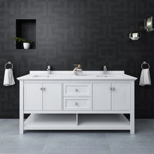 Load image into Gallery viewer, Fresca Manchester 72&quot; White Traditional Double Sink Bathroom Cabinet w/ Top &amp; Sinks- Fresca