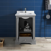 Load image into Gallery viewer, Fresca Windsor 24" Gray Textured Traditional Bathroom Cabinet w/ Top &amp; Sink- Fresca