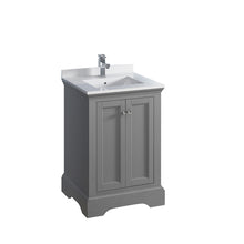 Load image into Gallery viewer, Fresca Windsor 24" Gray Textured Traditional Bathroom Cabinet w/ Top &amp; Sink- Fresca