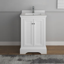 Load image into Gallery viewer, Fresca Windsor 24" Matte White Traditional Bathroom Cabinet w/ Top &amp; Sink- Fresca