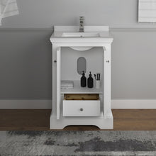 Load image into Gallery viewer, Fresca Windsor 24" Matte White Traditional Bathroom Cabinet w/ Top &amp; Sink- Fresca