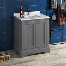 Load image into Gallery viewer, Fresca Windsor 30&quot; Gray Textured Traditional Bathroom Cabinet w/ Top &amp; Sink- Fresca