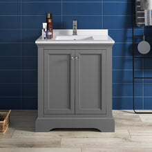 Load image into Gallery viewer, Fresca Windsor 30&quot; Gray Textured Traditional Bathroom Cabinet w/ Top &amp; Sink- Fresca