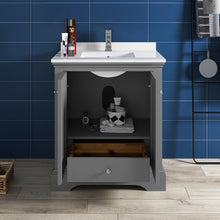 Load image into Gallery viewer, Fresca Windsor 30&quot; Gray Textured Traditional Bathroom Cabinet w/ Top &amp; Sink- Fresca