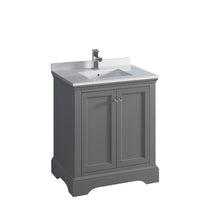 Load image into Gallery viewer, Fresca Windsor 30&quot; Gray Textured Traditional Bathroom Cabinet w/ Top &amp; Sink- Fresca