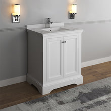 Load image into Gallery viewer, Fresca Windsor 30&quot; Matte White Traditional Bathroom Cabinet w/ Top &amp; Sink- Fresca