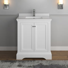 Load image into Gallery viewer, Fresca Windsor 30&quot; Matte White Traditional Bathroom Cabinet w/ Top &amp; Sink- Fresca