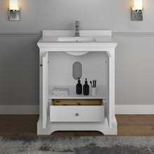 Load image into Gallery viewer, Fresca Windsor 30&quot; Matte White Traditional Bathroom Cabinet w/ Top &amp; Sink- Fresca
