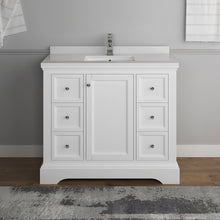 Load image into Gallery viewer, Fresca Windsor 40&quot; Matte White Traditional Bathroom Cabinet w/ Top &amp; Sink- Fresca