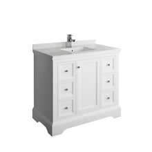 Load image into Gallery viewer, Fresca Windsor 40&quot; Matte White Traditional Bathroom Cabinet w/ Top &amp; Sink- Fresca