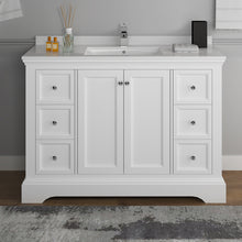 Load image into Gallery viewer, Fresca Windsor 48&quot; Matte White Traditional Bathroom Cabinet w/ Top &amp; Sink- Fresca