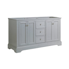 Load image into Gallery viewer, Fresca Windsor 60&quot; Gray Textured Traditional Double Sink Bathroom Cabinet- Fresca