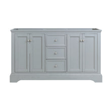 Load image into Gallery viewer, Fresca Windsor 60&quot; Gray Textured Traditional Double Sink Bathroom Cabinet- Fresca