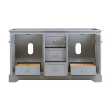 Load image into Gallery viewer, Fresca Windsor 60&quot; Gray Textured Traditional Double Sink Bathroom Cabinet- Fresca