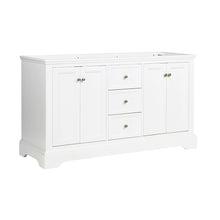 Load image into Gallery viewer, Fresca Windsor 60&quot; Matte White Traditional Double Sink Bathroom Cabinet- Fresca