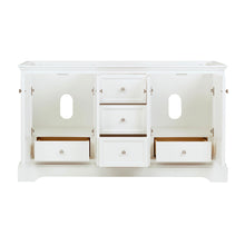 Load image into Gallery viewer, Fresca Windsor 60&quot; Matte White Traditional Double Sink Bathroom Cabinet- Fresca