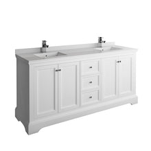 Load image into Gallery viewer, Fresca Windsor 72&quot; Matte White Traditional Double Sink Bathroom Cabinet w/ Top &amp; Sinks- Fresca