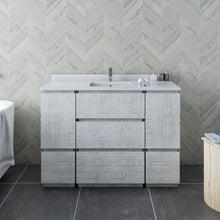 Load image into Gallery viewer, Fresca Formosa 48&quot; Wall Hung Modern Bathroom Cabinet w/ Top &amp; Sink in Rustic White- Fresca